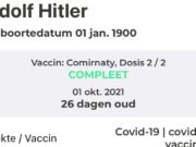 Autoritățile olandeze investighează emiterea unui certificat verde Covid ce atestă vaccinarea pe numele ”Adolf Hitler”, născut în 1900, document validat de către aplicațiile oficiale din statele membre ale UE