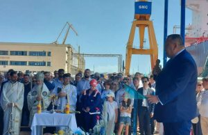 Mihai Daraban, la lansarea navei „Histria Elara”, produsă la Șantierul Naval Constanța: România continuă să realizeze produse de înaltă complexitate, apreciate pe piața internațională